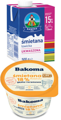 śmietana łowicz bakoma