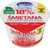 Maluta śmietana 18% łagodnie ukwaszona