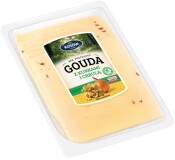 Gouda z kurkami i cebulą plastry