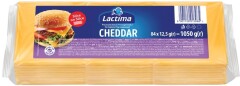 Lactima Cheddar (slice-on-slice), 3 stosy, 84 plastry