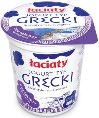 Jogurt grecki Laciaty BEZ LAKTOZY 400g 07 10 2025 1