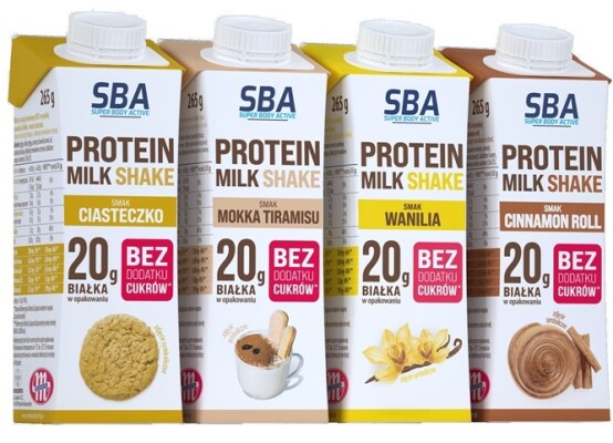 SBA Protein Milk shake - wszystkie UHT karton 265g w060010 kopia 1